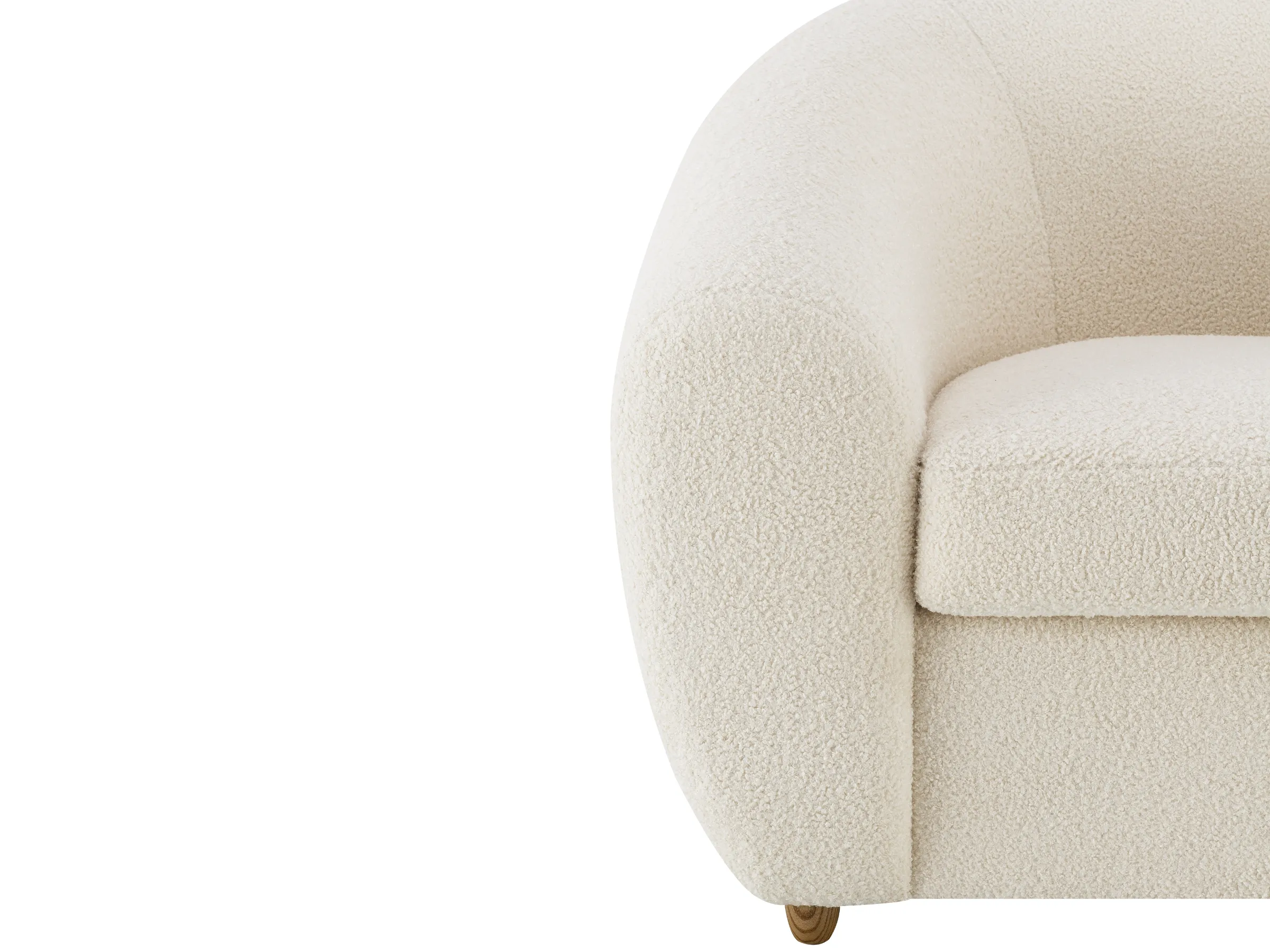 JoJo Fletcher Luciano Bouclé Fabric Sofa and Swivel Chair