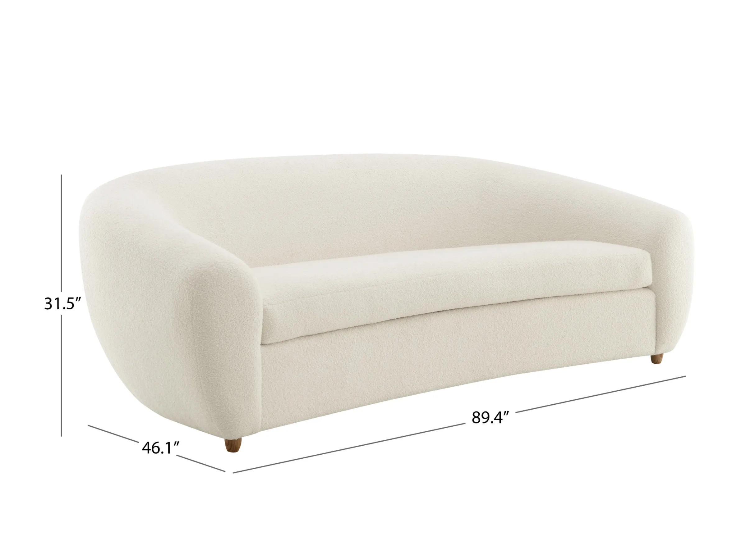 JoJo Fletcher Luciano Bouclé Fabric Sofa and Swivel Chair