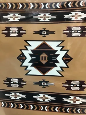 LUXURY PLUSH BLANKET (Navajo Brown)
