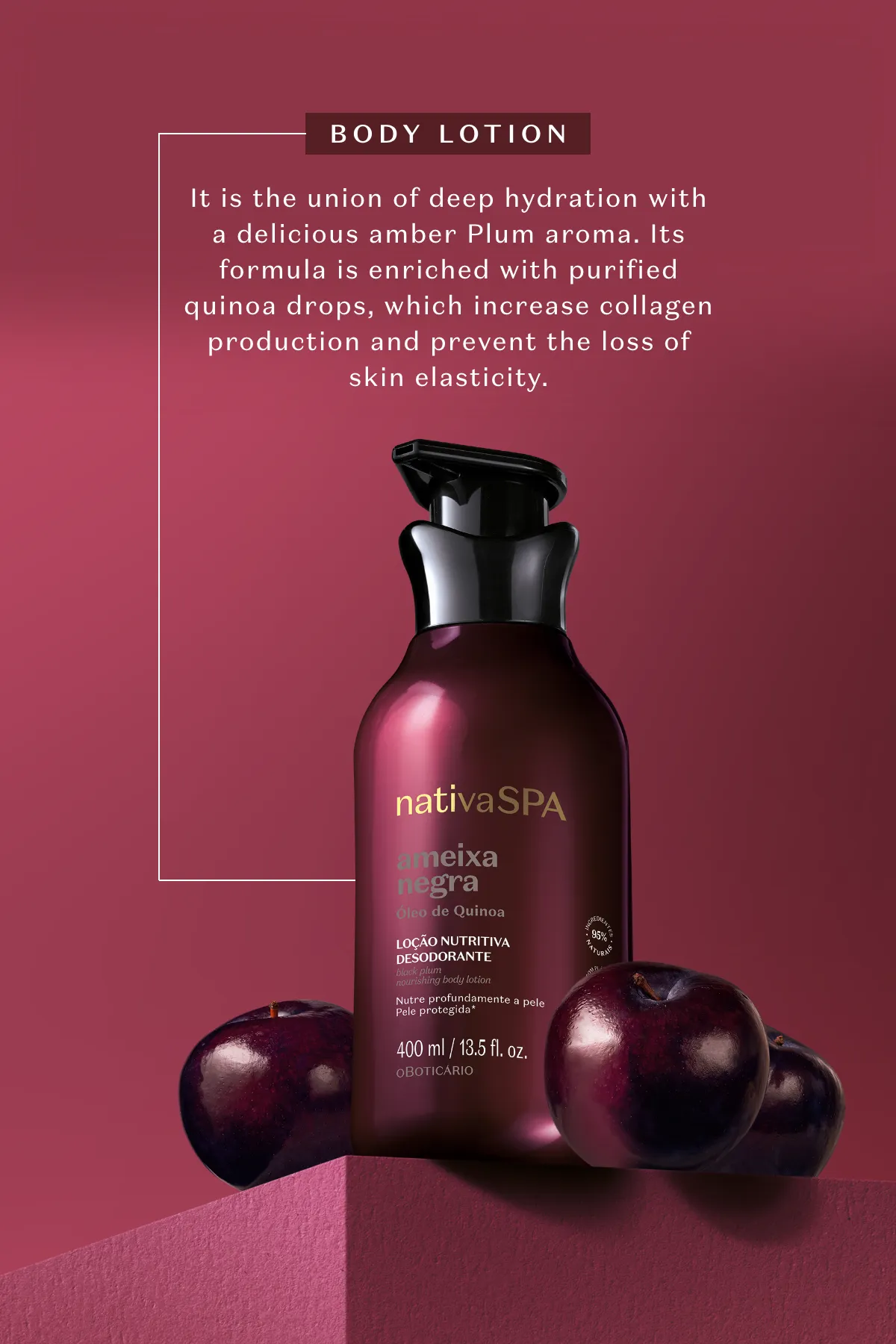 Nativa SPA Black Plum Body Lotion & Oil Set